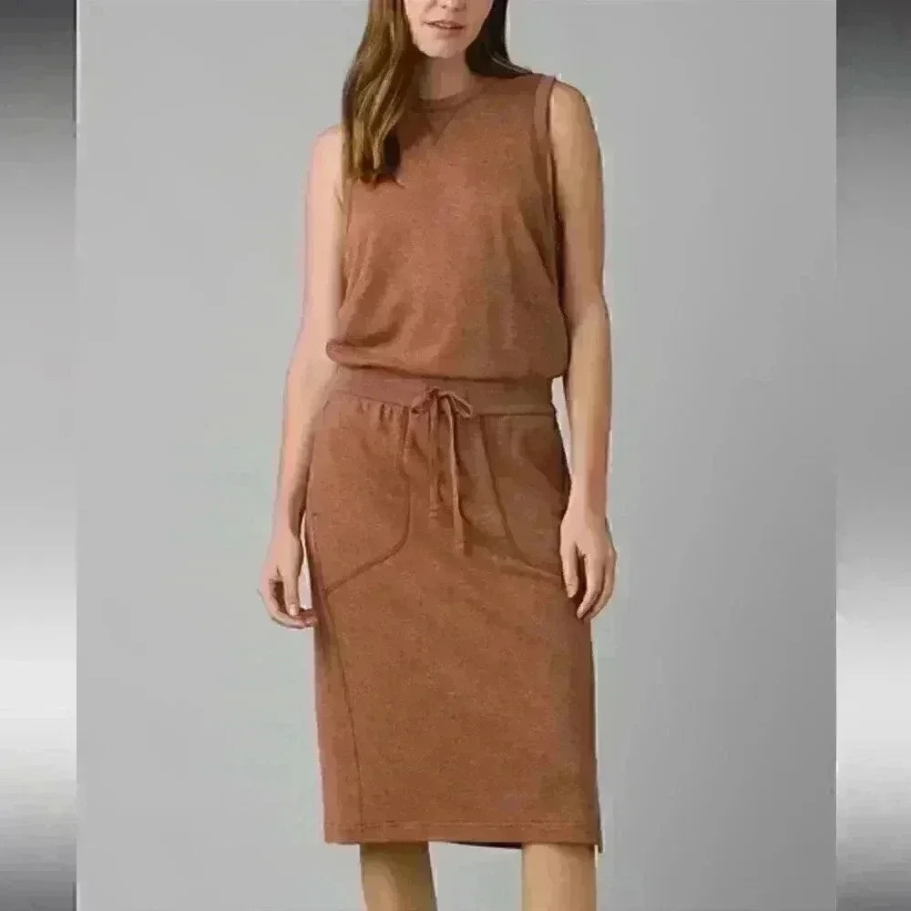 NWT prAna Terra Heather Cozy Up Beach Hopper Blouson Dress -
Women Sz S